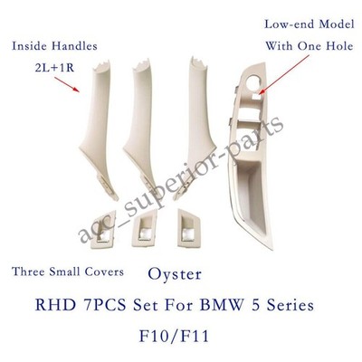 Für BMW 5er F10/11 7tlg Innentür Ziehgriff Fensterheber Blende Oyster RHD