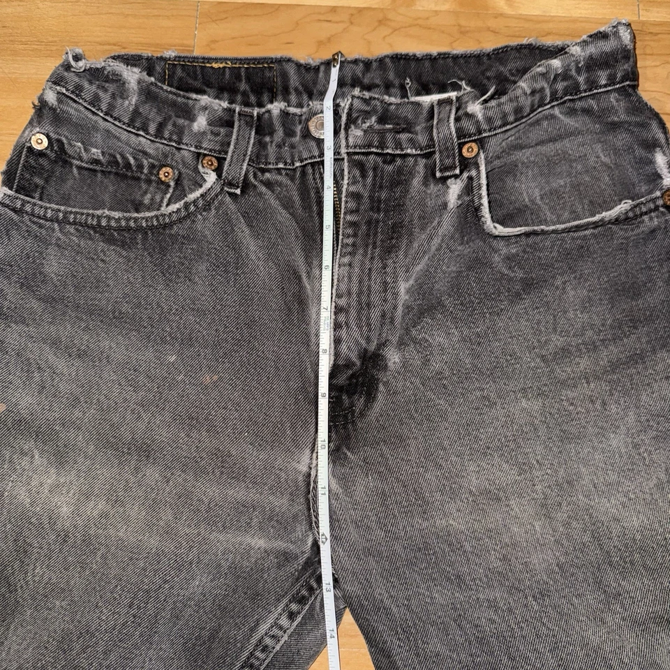 De colección 1987 Levis 505 Negro Lavado W31 L32 Regular Pierna Recta Hecho en Territorio de EE. UU. Foto 3 de 4