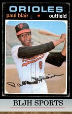 1971 Topps #53 Paul Blair Baltimore Orioles (see pics)