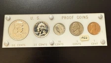 Gorgeous 1956 US Mint Proof Set (5 Coins) in a Vintage Capital Plastics Holder