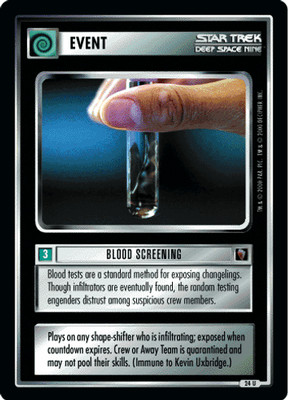 Blood Screening - Mirror Mirror - Star Trek CCG 1E