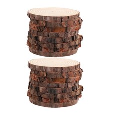  Tranches de bois naturel inachevé, rondes non peintes, accessoire artisanal,