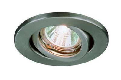 Badezimmer Einbaustrahler 3er Set Halogen Stahl gebürstet Metall  - Bild 1 von 2