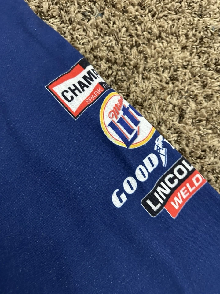 Pullover de colección Don Prudhomme Miller Lite Racing azul AOP para hombre talla 2XL Foto 3 de 4
