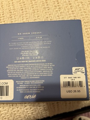 New Aerie No Show Cheeky 3 Pack Size S Free Shipping