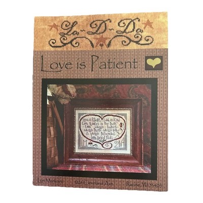 La D Da  Love Is Patient  primitive Counted Cross Stitch Pattern