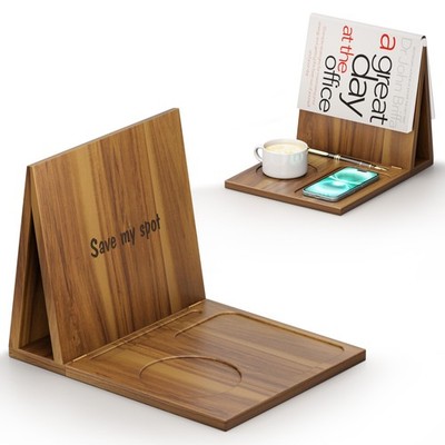 Triangle Book Holder, Book Rest, Acacia Foldable Book Nook Reading Valet, Tri...