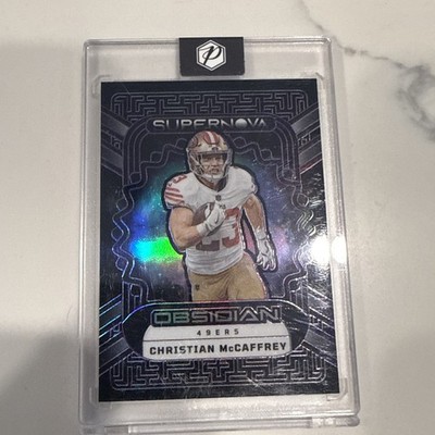 2023 Panini Obsidian  Supernova Christian McCaffrey #15 Electric Etch Purple /75