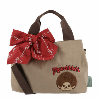 Monchhichi 2WAY Shoulder Handbag Beige SALON de RUBAN Japan