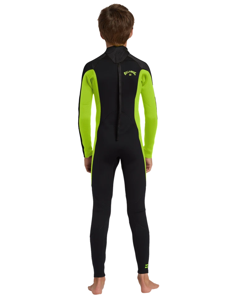 Traje de neopreno Billabong para niños de 4/3 mm con cremallera trasera manga larga Foto 3 de 4