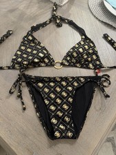 Vintage Y2K 2000s mcbling sexy Guess USA monogram bikini Top & Bottoms
