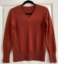 100 Cashmere Heather Brown Sweater Women's Size M  D 