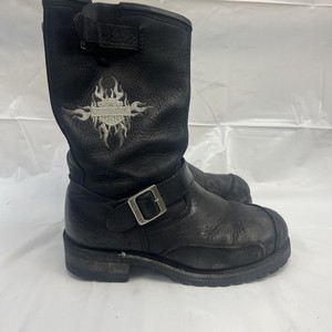 Harley-Davidson Dipstick Engineer Boots Men’s Black Leather Flame Logo Amazon.com: Harley-Davidson Men main image 3