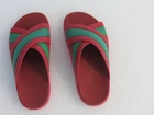 Authentic Women Gucci Web Stripe Slides Sandal 627820-j8700 US7