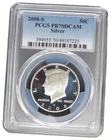PERFECT 2008 S SILVER  KENNEDY PCGS  PR 70 DCAM LOW MINTAGE LOW POP BLUE LABEL