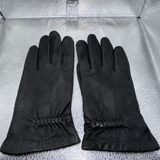 Vintage Women's Black Soft Leather Gloves Size M Medium Wilson  s Leather