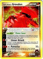 Team Magma's Groudon 9/95 EX Team Magma vs Team Aqua Holo Rare