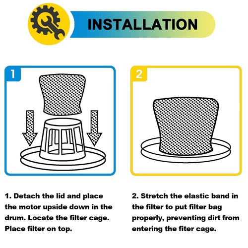 10 Pack VRC5 Cloth Filters for Most Vacmaster 4 to 16 Gallon Wet/Dry Vacuums. - Picture 4 of 5