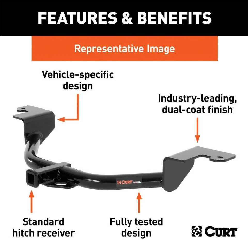 Curt Class 1 Trailer Hitch 110943 for 2006-2011 Hyundai Accent / Kia Rio Sedan Foto 3 de 4