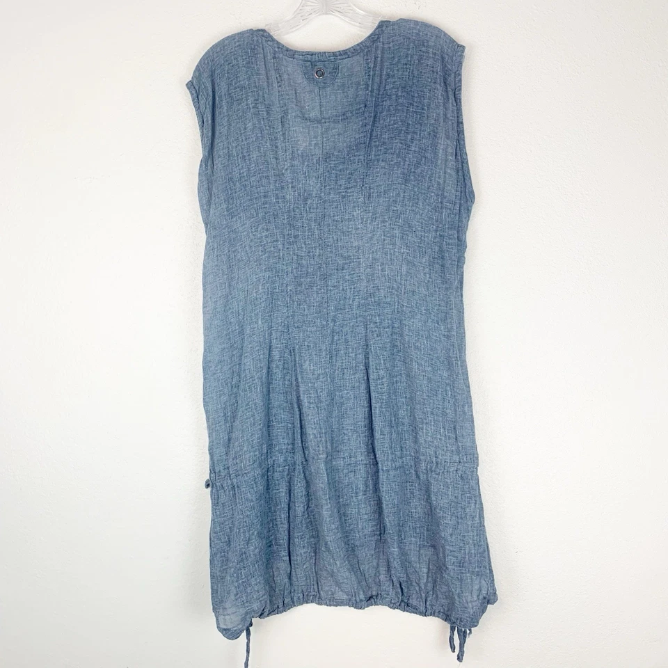 Top túnica Monoreno para mujer mediano lino algodón Boho Lagenlook cordones indie M Foto 3 de 4