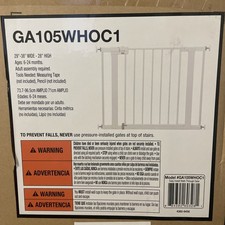 Safety 1st Adjustable Metal Baby Gate with Pressure Mount Fastening - White