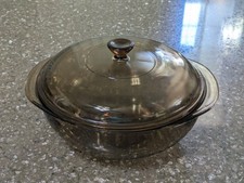 Vintage Pyrex Bowl With Lid Amber Brown 024 W...
