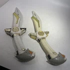 2 94 Vintage 17" Power Rangers Bandai White saba sword Saber  Not Working Parts
