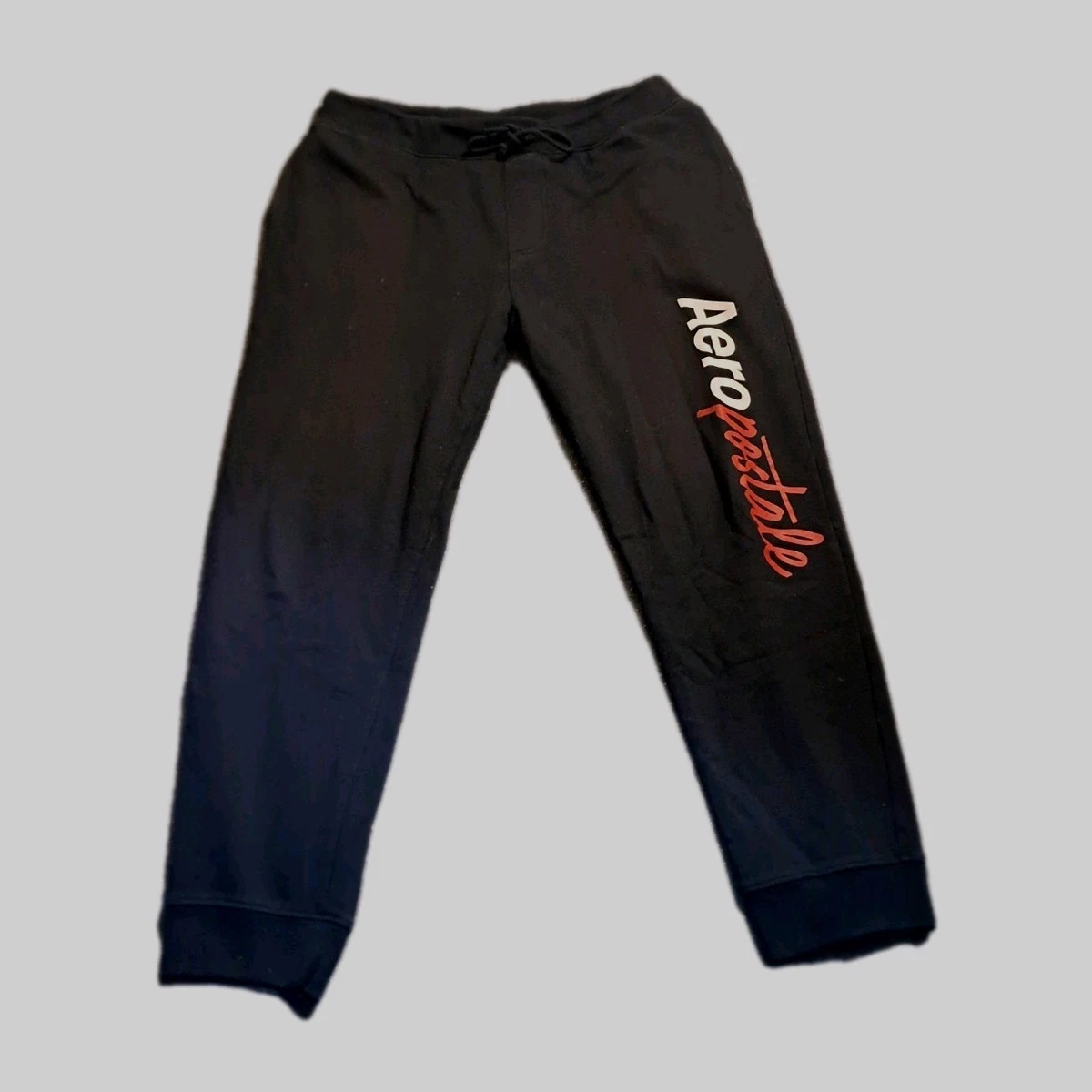 Pantalon Jogger Aeropostale Homme, Noir, Taille L, Années 2000, Survêtement Rétro, Parfait état