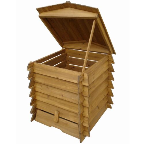 Wooden Composter Compost Bin BeeHive Style Recycle Garden Kitchen Waste 328L - Picture 2 of 15