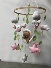 Baby Crib Mobile Hanging Pendant Decor Bear Infant Bed Bell Toys Handmade