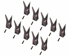 10 - Hensley Style Twin Tiger Rock Bucket Teeth w Roll Pins - X156WTL , P156