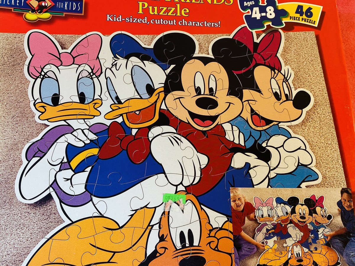 1997 Mattel Disney Mickey Friends Kids My Size Jigsaw Puzzle