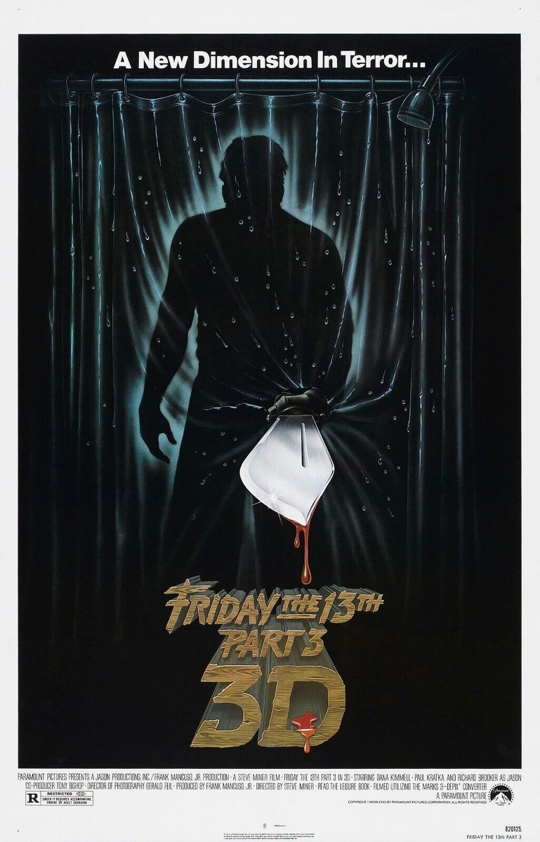 SF・ファンタジー・ホラー FRYDAY THE 13TH 3-D MOVIE POSTER FRIDAY THE 13TH Part 3 3D Movie Poster Horror Jason Voorhees