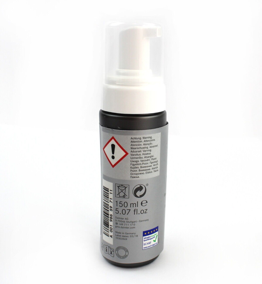 Genuine Mercedes Leather Care Foam Cleaner Antistatic