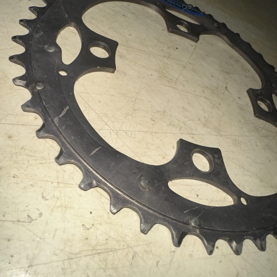 SR Suntour Chainring PFF 9-Speed 44T 44 Tooth 104 mm BCD Gray 4-Arm Bolt - Image 4 of 4