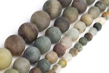 Natural Matte Multicolor Moss Agate Beads Grade AAA Round Loose Beads 4/6/8/10MM