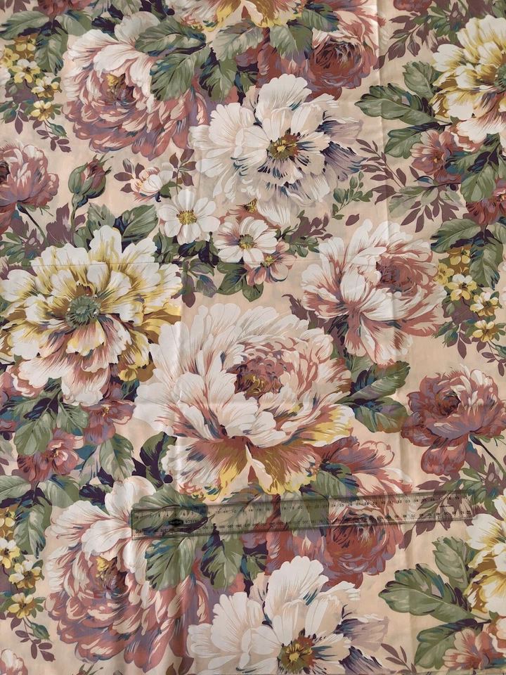 160cm Wide VERY LARGE PEONY FLORAL 100% Cotton Twill Woven Fabric PER METRE - image 2 of 4