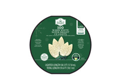 100-Count Warm White LED Diamond-Cut C9 Christmas Lights with Green Wire, 59.6',