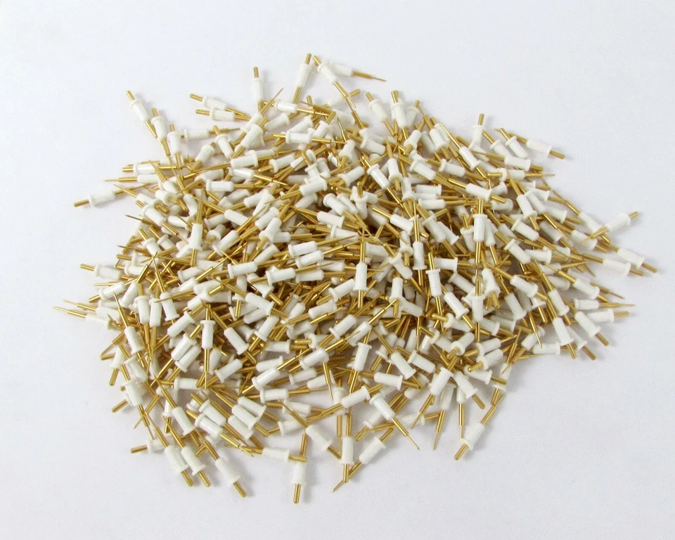 Lote de (500) AMP 436035-2 Adaptador Patchtip Pin Latón Chapado en Oro Foto 3 de 3