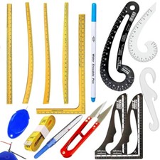 Fashion Design Scale Pattern Making Ruler Kit Fashion Designer Kit Sewing Ruler