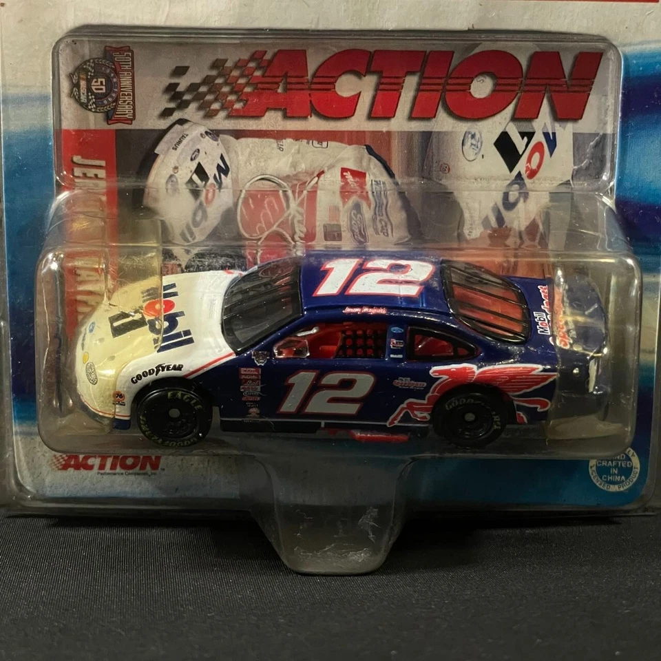 Action Jeremy Mayfield #12 Mobil 1 1998 Ford Taurus 1/64 Diecast Stock Car MOC - Image 2 of 4