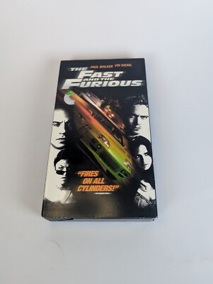 VHS Tape Fast and Furious 2001 Rental Tape Paul Walker Vin
