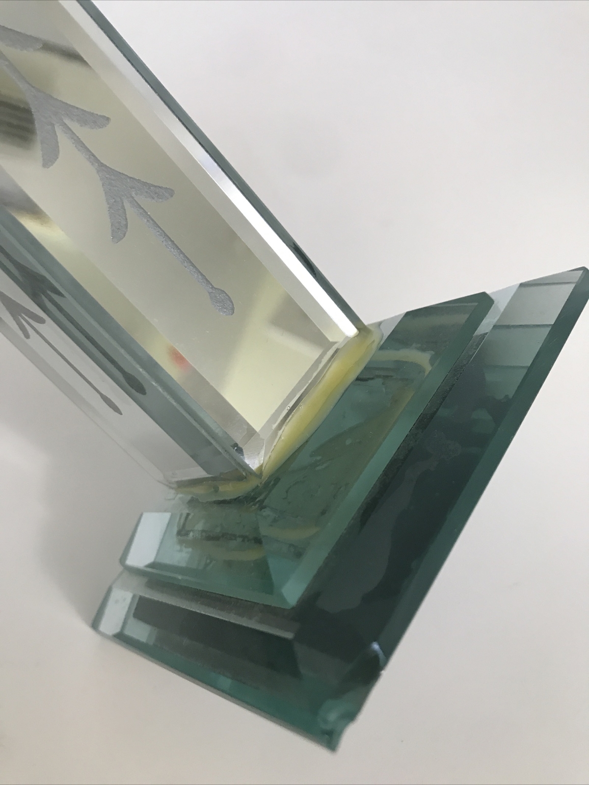 Candlestick Candle Holder Mirrored Victorian Style Glass Etched Vintage Set Of 2