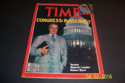 1978 TIME Magazine SENATE MAJORITY Leader ROBERT BYRD West Virginia NO LABEL