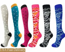 1-3 Pairs Copper Infused Compression Socks 20-30mmHg Graduated Mens Womens S-XL