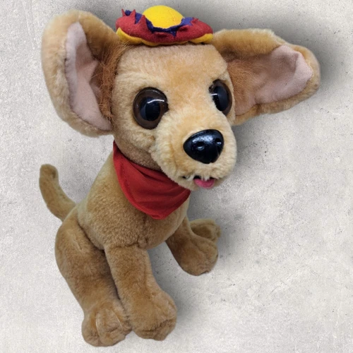 Vtg Paco The Chihuahua DOG Plush With Sombrero 9” Nanco 1998 Taco Bell Advert