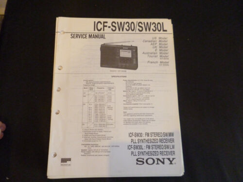 Original Service Manual Sony ICF-SW30 SW30L - Bild 1 von 1
