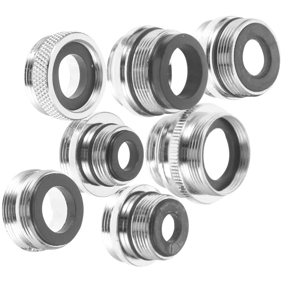 7 Pcs Vacuum Garden Hose to Sink Faucet Adapter Portable Washing