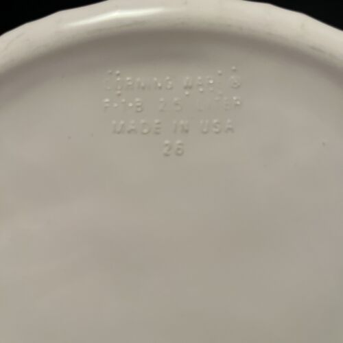 Corning Ware F-1-B 2.5 Liter Round French White Casserole Dish NO LID - Picture 3 of 3