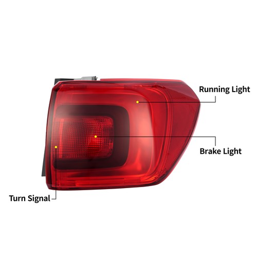 For 2017 2018 2019 GMC Acadia Tail Light Assembly Outer Right Passenger Side - Picture 4 of 18